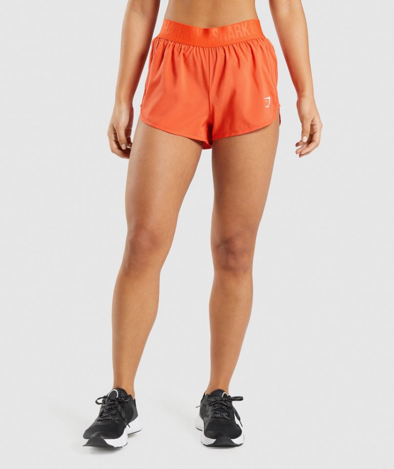 Women\'s Gymshark Training Loose Fit Shorts Orange | CA 36185D